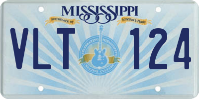 MS license plate VLT124