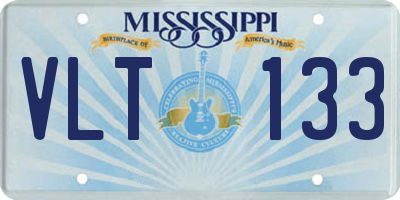 MS license plate VLT133