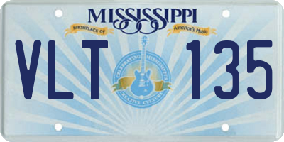 MS license plate VLT135