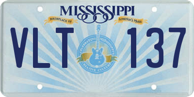 MS license plate VLT137
