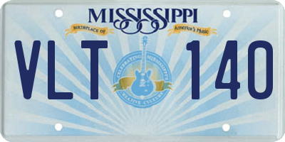 MS license plate VLT140