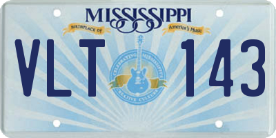 MS license plate VLT143