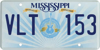 MS license plate VLT153