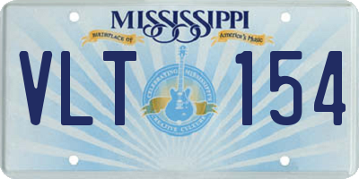 MS license plate VLT154