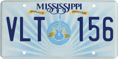 MS license plate VLT156