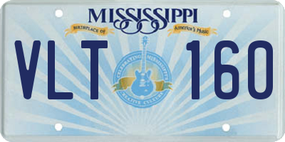 MS license plate VLT160