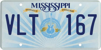 MS license plate VLT167