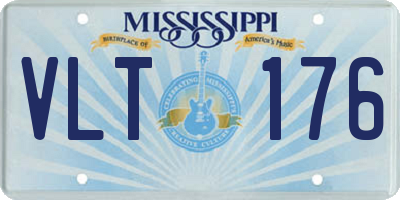 MS license plate VLT176