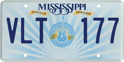 MS license plate VLT177