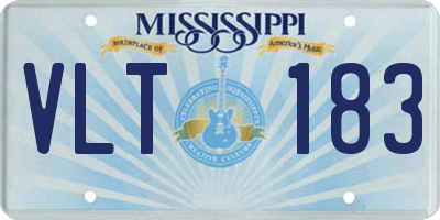 MS license plate VLT183