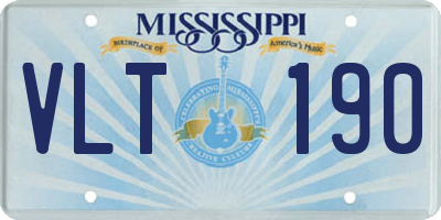 MS license plate VLT190