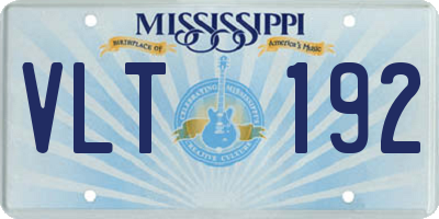 MS license plate VLT192