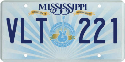 MS license plate VLT221