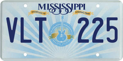 MS license plate VLT225