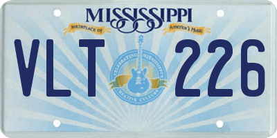 MS license plate VLT226