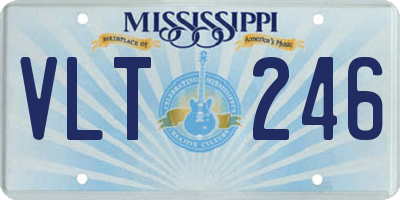 MS license plate VLT246