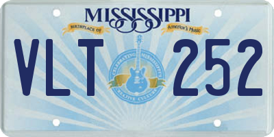 MS license plate VLT252