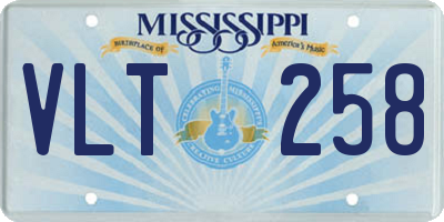 MS license plate VLT258