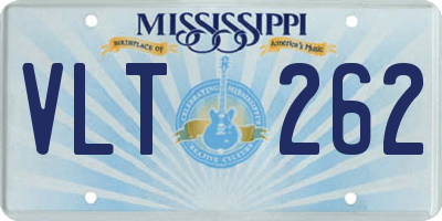 MS license plate VLT262