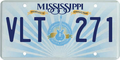 MS license plate VLT271
