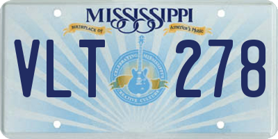 MS license plate VLT278