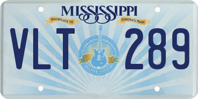 MS license plate VLT289