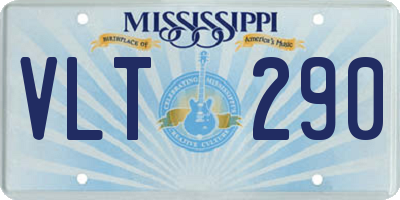 MS license plate VLT290