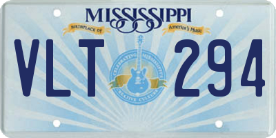 MS license plate VLT294
