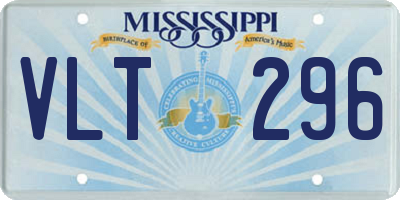 MS license plate VLT296