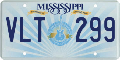 MS license plate VLT299