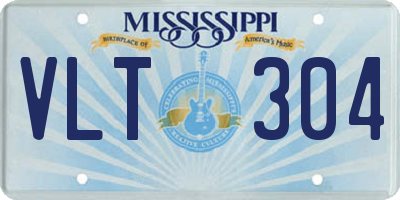 MS license plate VLT304