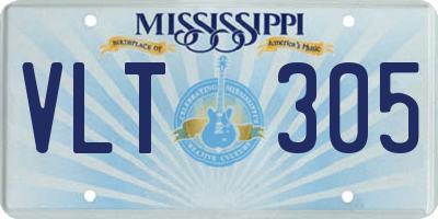 MS license plate VLT305