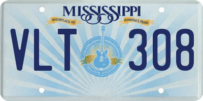 MS license plate VLT308