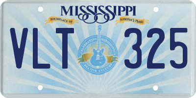 MS license plate VLT325