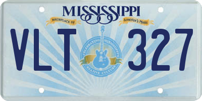 MS license plate VLT327