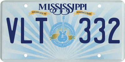 MS license plate VLT332