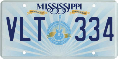 MS license plate VLT334