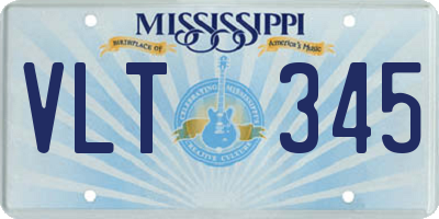 MS license plate VLT345