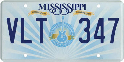 MS license plate VLT347