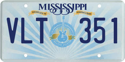 MS license plate VLT351