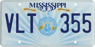 MS license plate VLT355