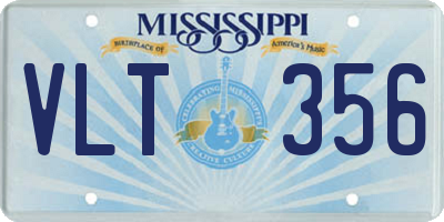 MS license plate VLT356