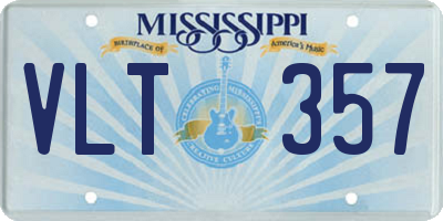 MS license plate VLT357