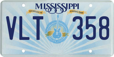 MS license plate VLT358