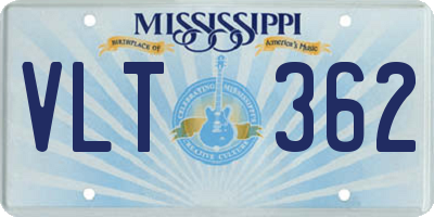 MS license plate VLT362