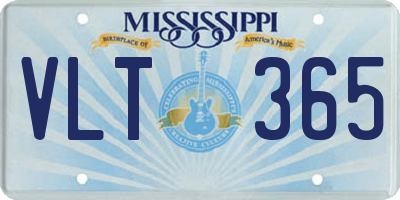 MS license plate VLT365