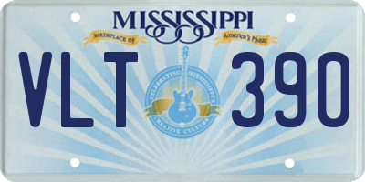 MS license plate VLT390