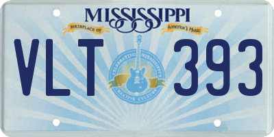 MS license plate VLT393