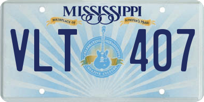 MS license plate VLT407