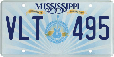 MS license plate VLT495
